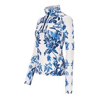 Women's Oly Baselayer Zip Top - Midnight Flowers