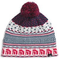 Cabin Ski Tuke Hat - White Dune Jacquard / Pom