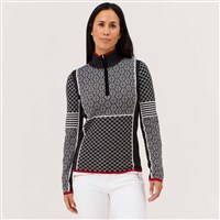 Women's Pow Zip Neck - Heather Black