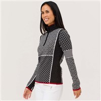 Women's Pow Zip Neck - Heather Black