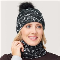 Women's Graffiti Beanie Black - Black