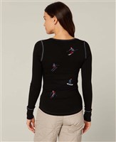 Women's Slope II Henley Shirt - Black