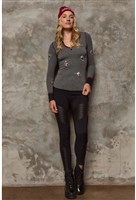 Women's Slope II Henley Shirt - Heather Grey