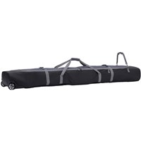 Alpine Rolling Double Ski Bag – Durable Wheeled Gear Bag - Black / Gray