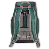 Alpine Ski Boot Backpack – Water-Resistant Gear Bag - Green / Cranberry