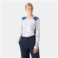 Women's LIFA Active Crew - White Slope Map Aop
