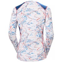 Women's LIFA Active Crew - White Slope Map Aop