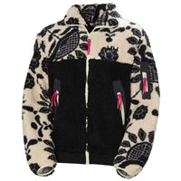 Women's Moonlit Pile Jacket - Black Folk Art Aop