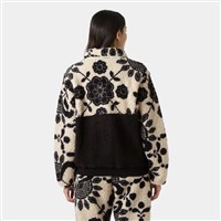 Women's Moonlit Pile Jacket - Black Folk Art Aop