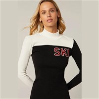 Women's Fallon Mock Neck Top - Black / Off White