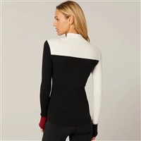 Women's Fallon Mock Neck Top - Black / Off White