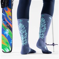 Women's Ski Full Cushion Ice Blossom OTC Socks - Nightfall Blue