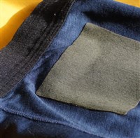 Merino Wool Rectangle Patch Collection - Charcoal