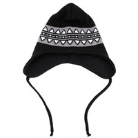 Nordic Earflap Beanie - Black