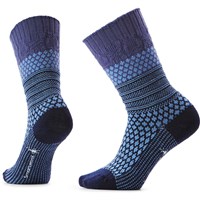 Everyday Popcorn Cable Crew Socks - Serene Blue