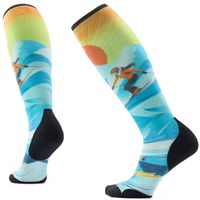 Women's Ski Targeted Cushion Steep Days Print OTC Socks
