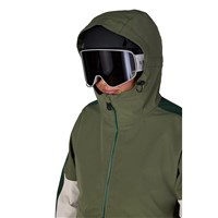 Women's Outline Shell Anorak - Fatigue Green Colorblock