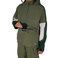 Women's Outline Shell Anorak - Fatigue Green Colorblock