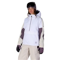 Women's Outline Shell Anorak - White Colorblock