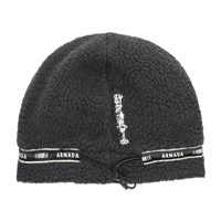 Cord Lock Fleece Beanie - Black