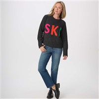 Women's Ski Crew Neck - Heather Black