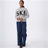 Women's Ski Crew Neck - Heather Silver