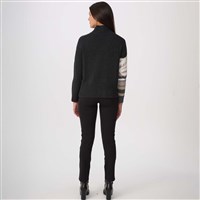 Women's Skylar Mock Neck - Heather Black