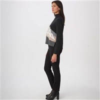 Women's Skylar Mock Neck - Heather Black