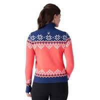 Women's Stellar Ski Sweater - Electric Coral