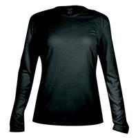 W10 Women's Pepper Skins Solid Crewneck (Black) - Sale