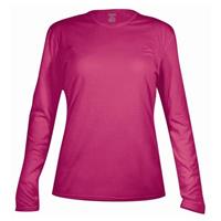 W10 Women's Pepper Skins Solid Crewneck (Razzle) - Sale