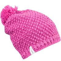 W12 Women's Brrr Berry Hand Knit Hat (White) - Sassy Pink