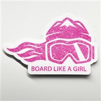 3" Pink Glitter Sticker