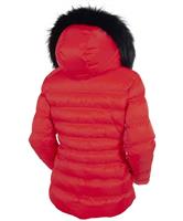 Women's Fiona Jacket with Real Fur - Scarlet Flame