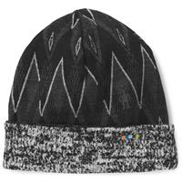 Merino 250 Pattern Cuffed Beanie - Black - Charcoal Heather - Merino 250 Pattern Cuffed Beanie - Wintermen.com                                                                                                      