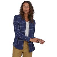 Women's Longsleeve Organic Cotton Midweight Fjord Flannel Shirt - Woodland / New Navy (WLNE)